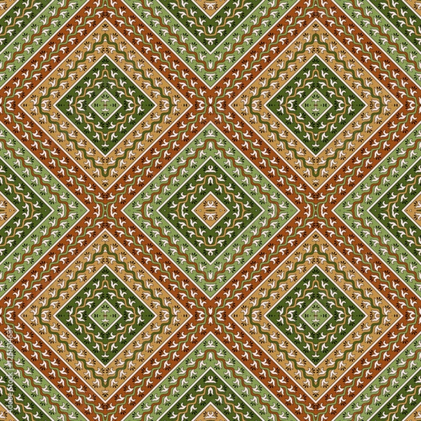 Obraz seamless color full paisley rug carpet pattern