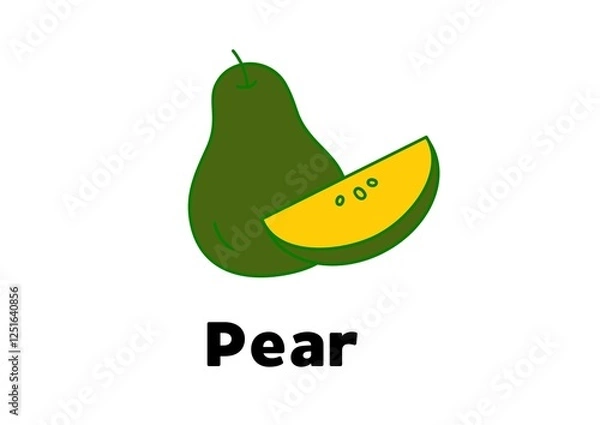 Obraz pear on a white background