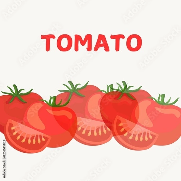 Obraz fresh tomato on white background