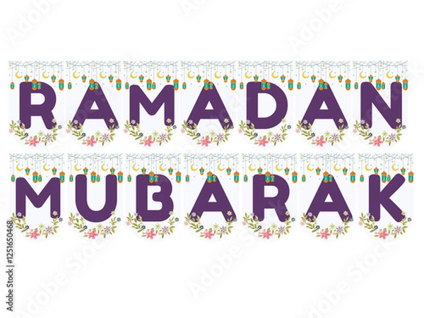 Fototapeta Ramadan mubarak flag