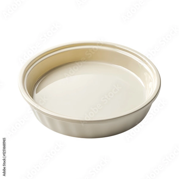 Fototapeta Sleek Ceramic Tart Pan with Polished Finish Isolated on Transparent Background