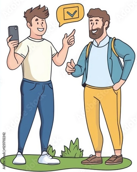 Fototapeta Customer receiving real-time order tracking updates on a smartphone.