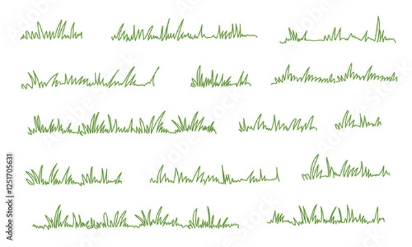 Obraz grass continuous one vector image