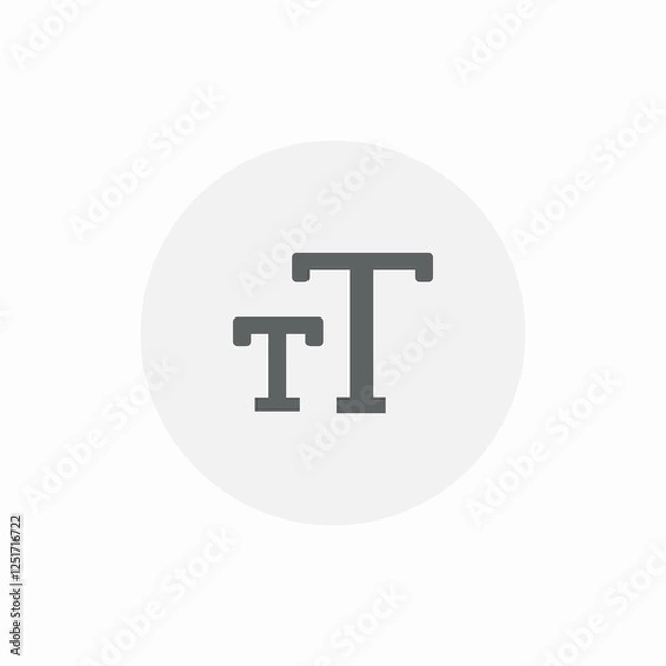 Obraz text size modify icon sign vector