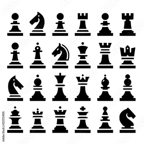 Obraz chess Icon Set
