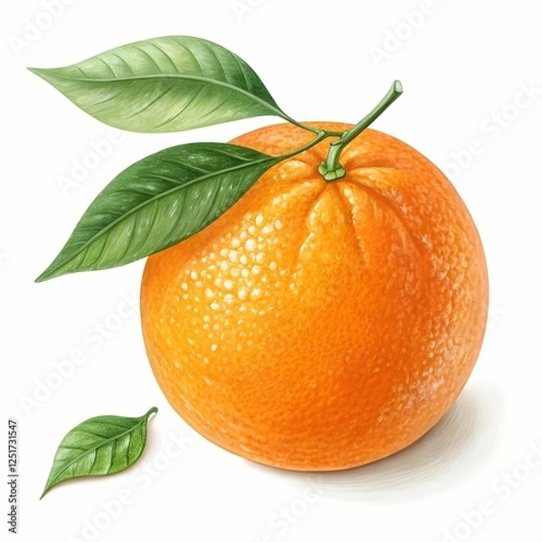 Obraz Orange fruit isolated on a white background.