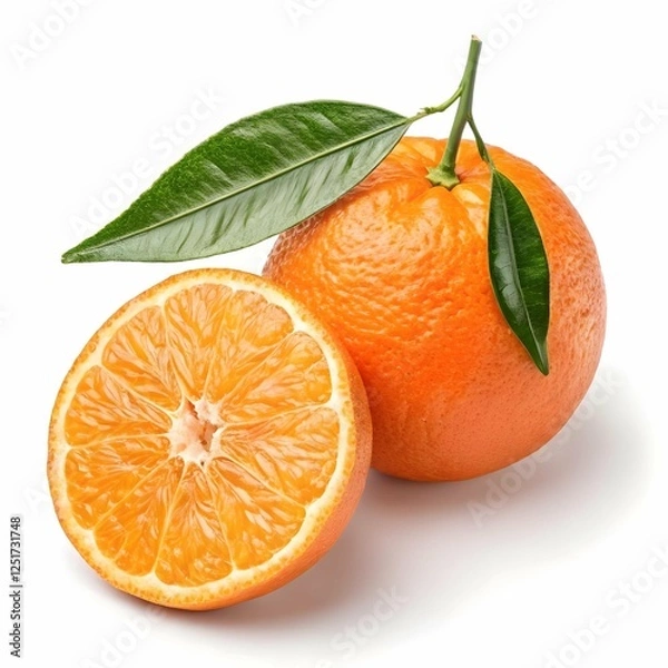 Obraz Orange fruit isolated on a white background.