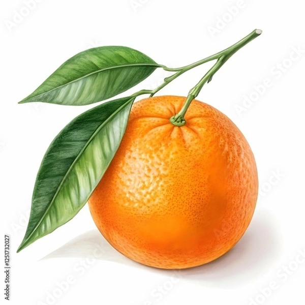 Obraz Orange fruit isolated on a white background.