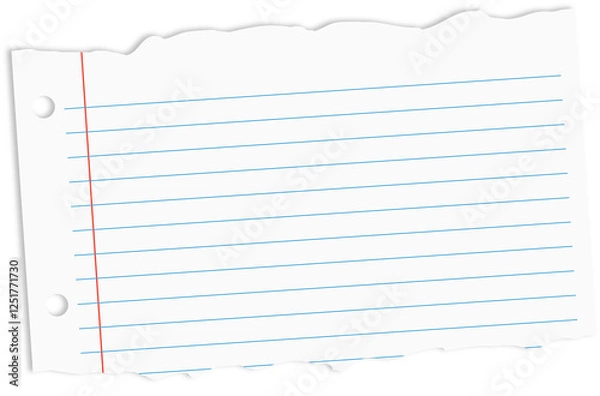 Obraz blank ripped note paper