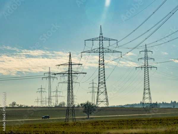 Obraz Strommasten einer Überlandleitung