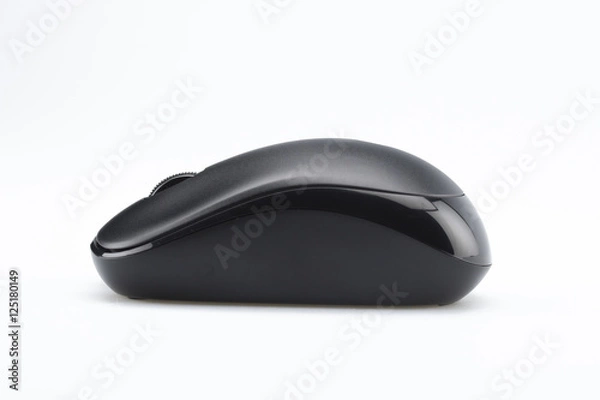 Obraz computer wireless mouse on white background