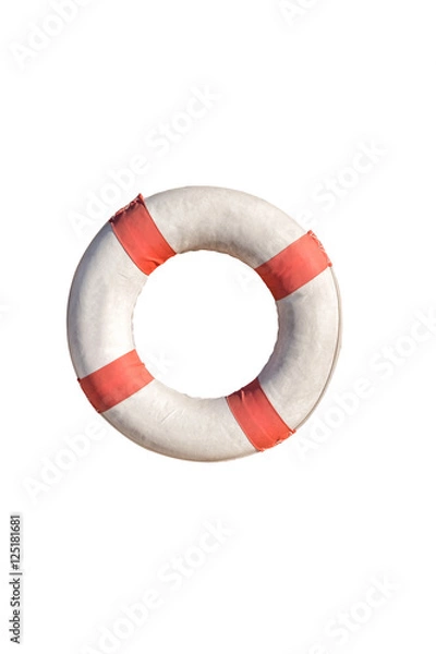 Obraz Lifebuoy on isolated on white background