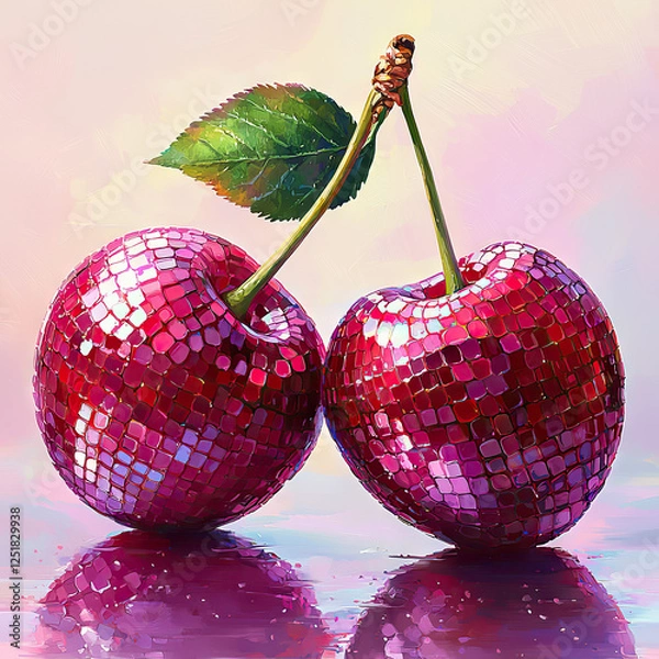 Obraz shiny disco cherry