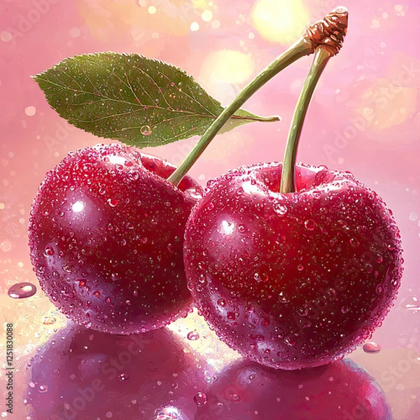 Fototapeta shiny disco cherry