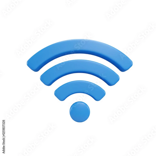 Obraz 3d wi fi icon