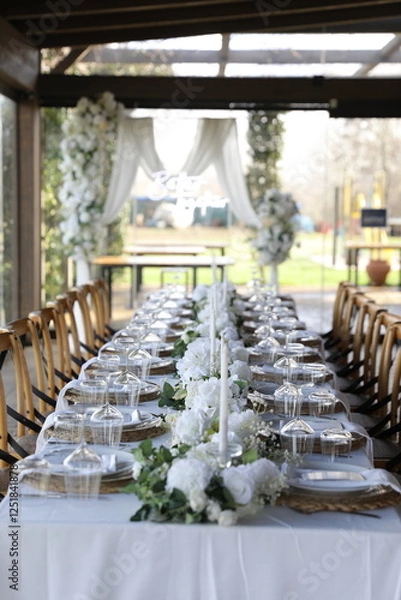 Fototapeta wedding table setting