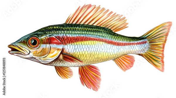 Fototapeta fish on white background