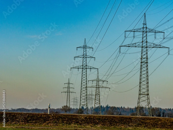 Obraz Strommasten einer Überlandleitung
