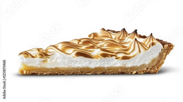 Fototapeta A slice of Lemon Meringue Pie.