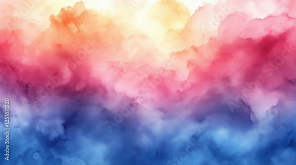Fototapeta Watercolour Gradient: A celestial symphony of colour.