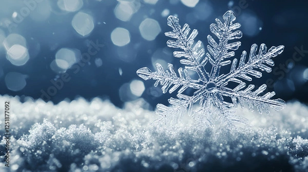 Obraz blue background with snow AI generative
