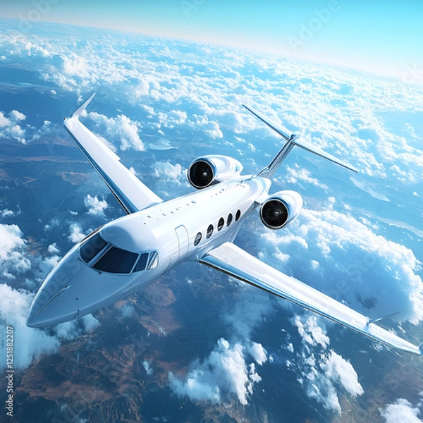Obraz airplane in the clouds AI generative