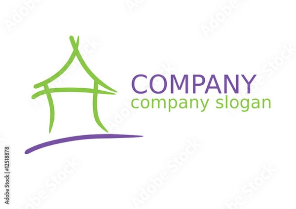 Fototapeta Green Housing Company Logo