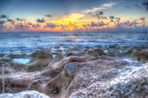 Obraz Blowing Rocks Preserve Park Hobe Sound, Jupiter Island Florida.