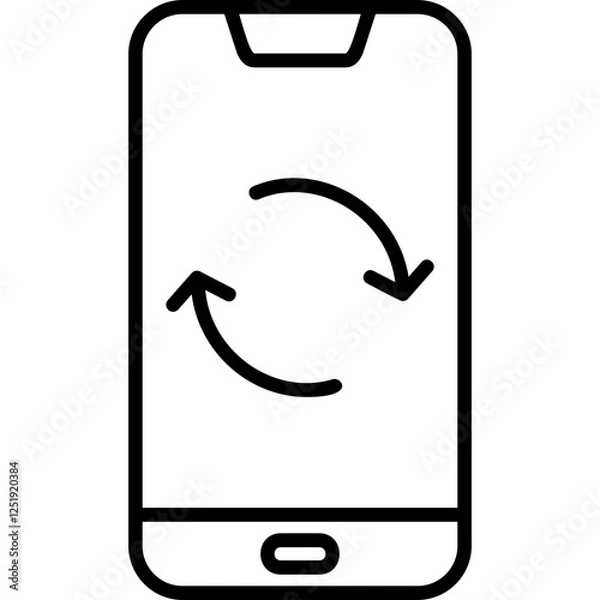 Fototapeta Smartphone Data Sync Icon
