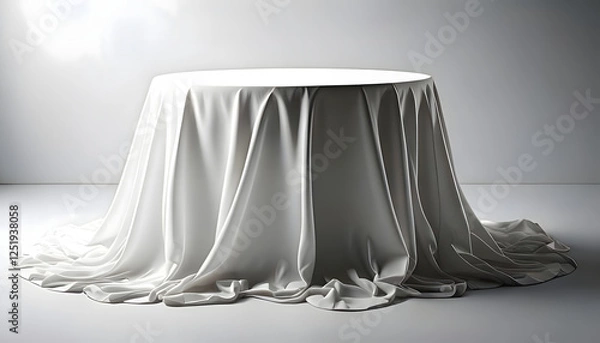 Obraz Mysterious White Tablecloth generative AI
