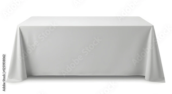 Obraz Blank White Tablecloth generative AI