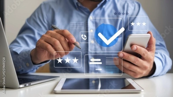 Fototapeta Online Customer Feedback and Review Analysis