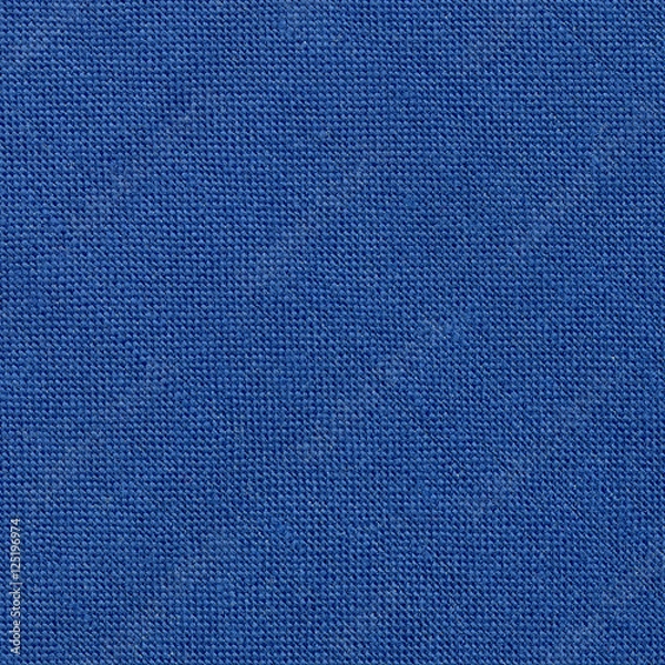 Fototapeta Blue canvas texture, closeup