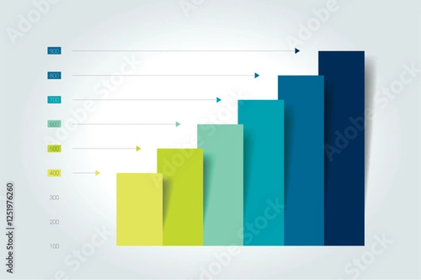 Fototapeta Chart, column graph, infographic element.