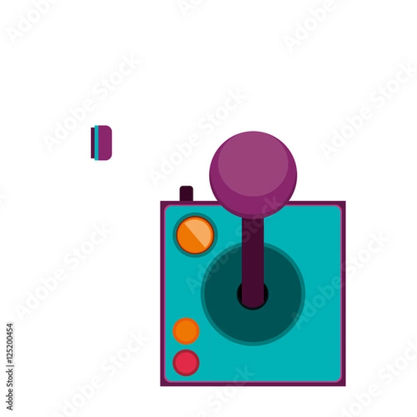 Fototapeta joystick with buttons for games vector illustration