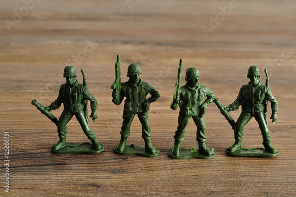 Obraz Plastic toy army figurines