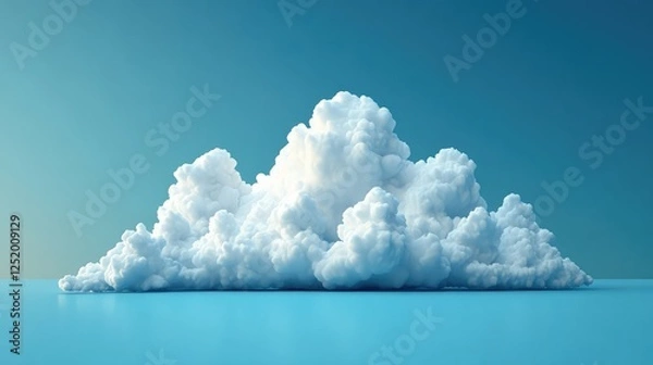 Fototapeta Abstract Cloud Computing Concept - Digital Network and Technology Visualization with Futuristic Graphics and Data Integration for Stock Image Use