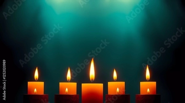 Obraz burning candles on a dark background