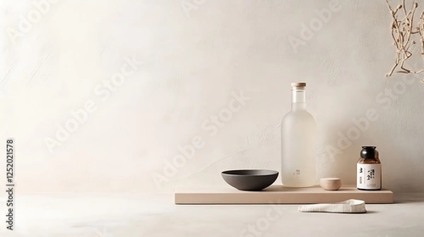 Fototapeta Korean Soju & Makgeolli Minimalist Styling