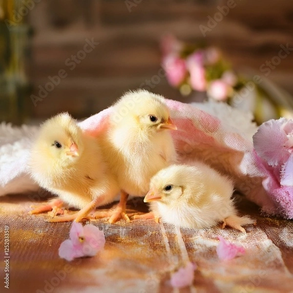 Obraz cute chicks