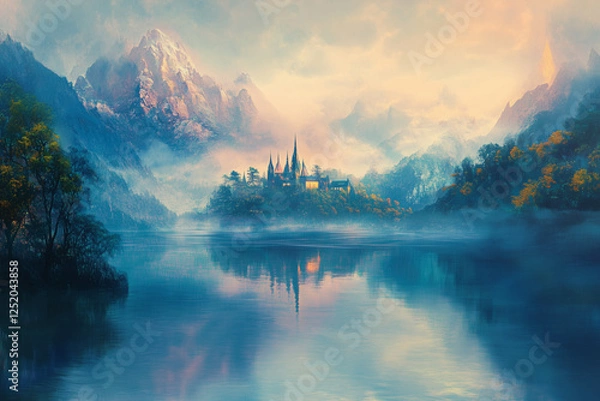 Obraz lake in the mountains