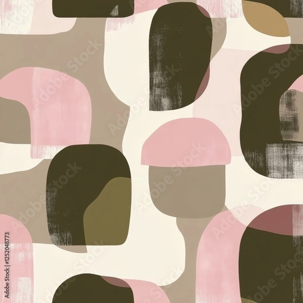 Fototapeta Abstract pattern with soft colors and organic shapes in a modern design