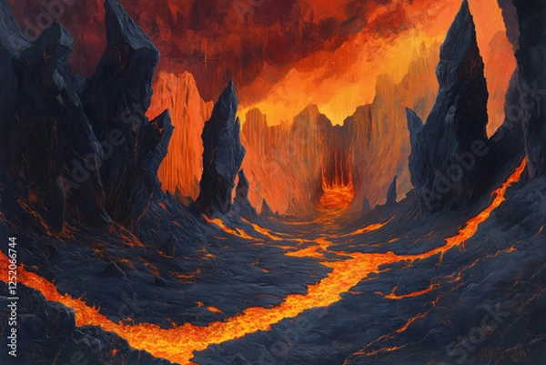 Obraz fire in the forest