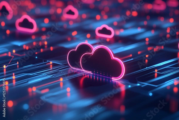 Obraz red heart on black background