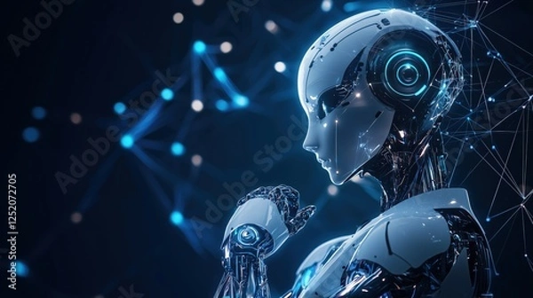 Fototapeta Abstract background in concept of artificial intelligence