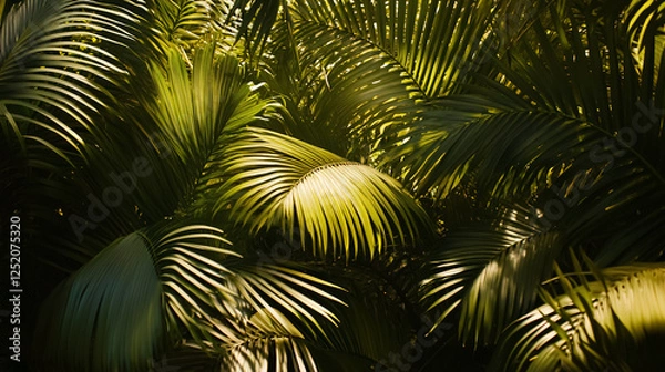 Fototapeta A laurel palm tree stands tall.