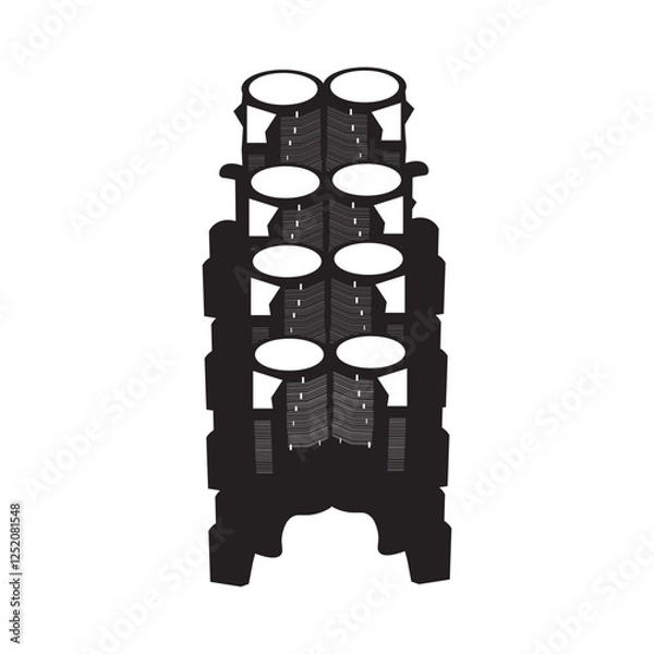 Fototapeta Alien structure, building sign. Architecture