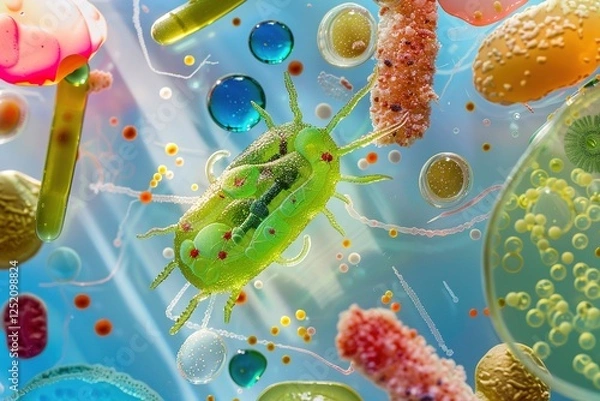 Fototapeta bacteria, viruses and microorganisms