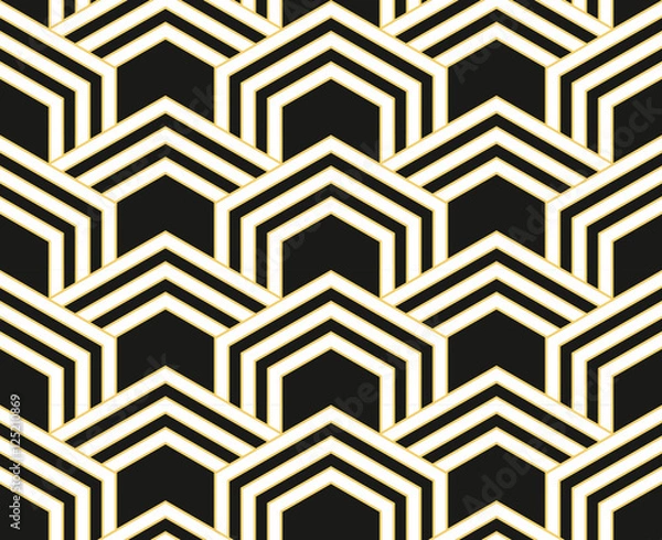 Obraz Art Deco seamless vintage wallpaper pattern. Geometric decorativ