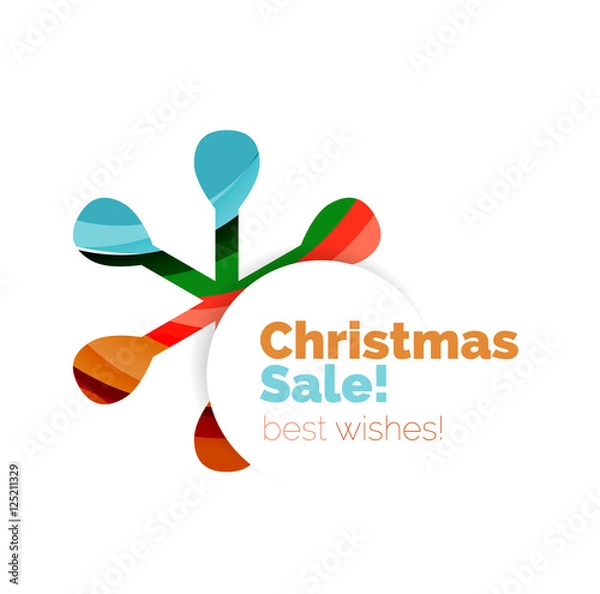 Obraz Abstract Christmas sale banner design with blank space